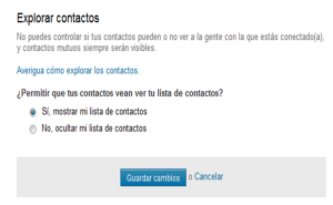 Configurar quién puede acceder a mis contactos Linkedin