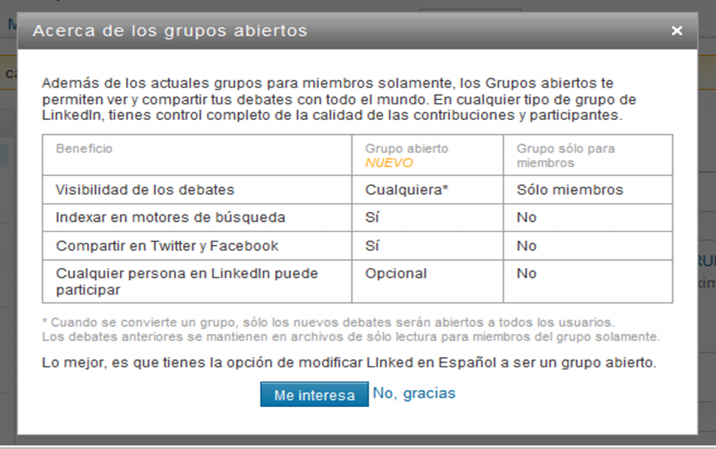 Grupos Abiertos vs. Cerrados