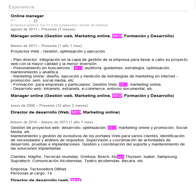 SEO perfil Linkedin 14