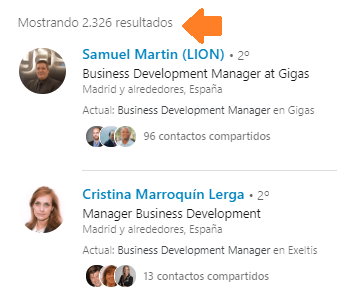 Análisis de red vía búsqueda avanzada en Linkedin 4