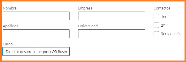 Análisis de red vía búsqueda avanzada en Linkedin