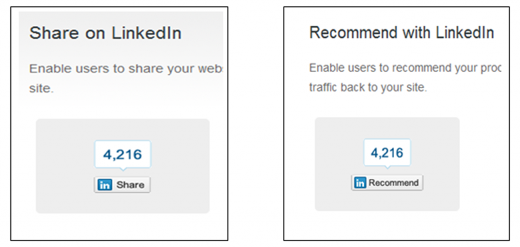 Share & Recommend Share and Recommend whit LinkedIn - Facilidad para compartir entre contactos profesionales