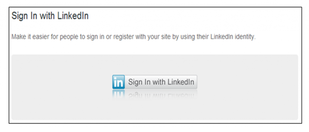 Registro de usuarios usando claves LinkedIn