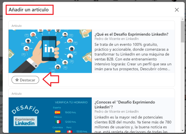 Subir documentos perfil Linkedin 3