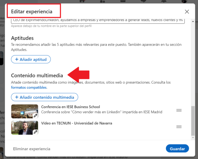 Cómo subir documentos al perfil de Linkedin 9