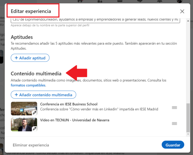 Subir documentos perfil Linkedin 9