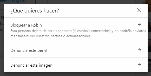 Bloquear contactos Linkedin proceso 2
