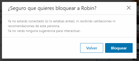 Bloquear contactos Linkedin proceso 3