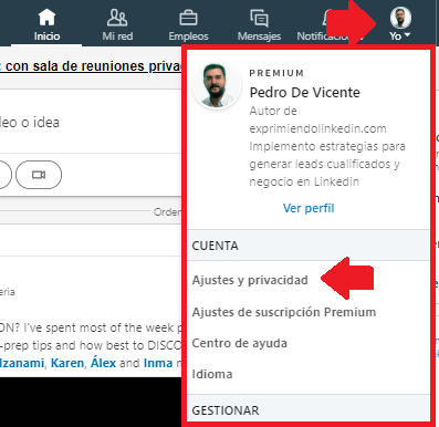 Desbloquear contactos Linkedin