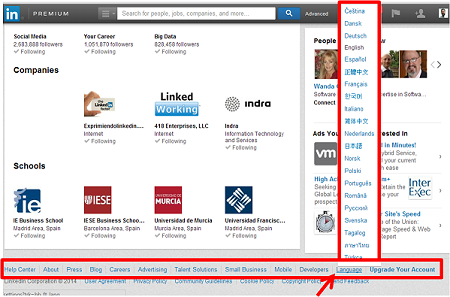 Cómo cambiar el idioma de la Interfaz Linkedin