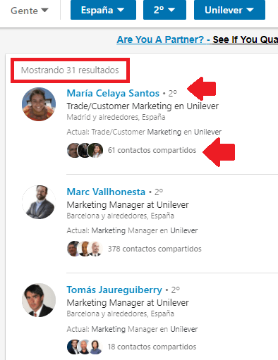 nivel de interlocución Unilever