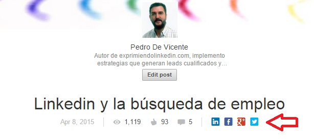 Interaación y difusión en Linkedin