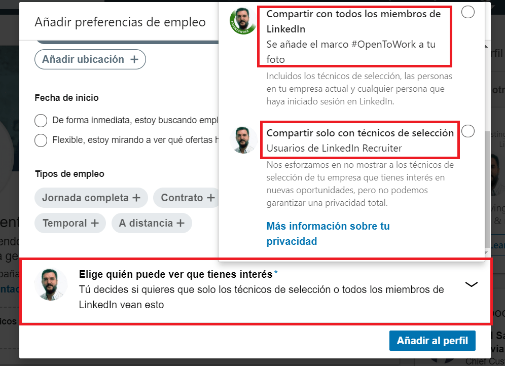 Linkedin reclutadores oportunidades profesionales