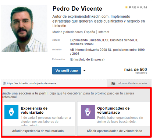 Cambios en el perfil Linkedin 6