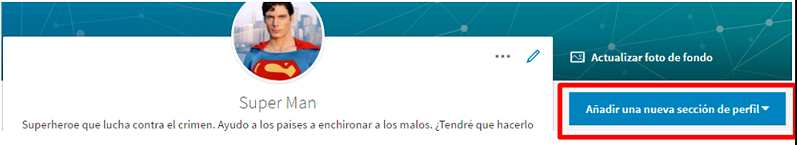 Añadir secciones perfil linkedin nuevo
