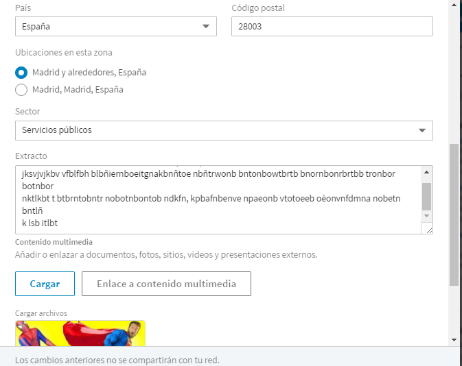 Cambios en el perfil Linkedin 5