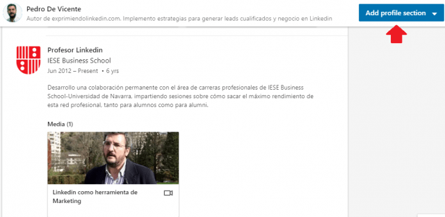 Mejoras en el perfil Linkedin añade secciones 2