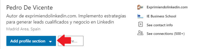 Mejoras en el perfil Linkedin añade secciones