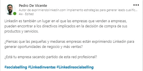 Hashtags en Linkedin qué es