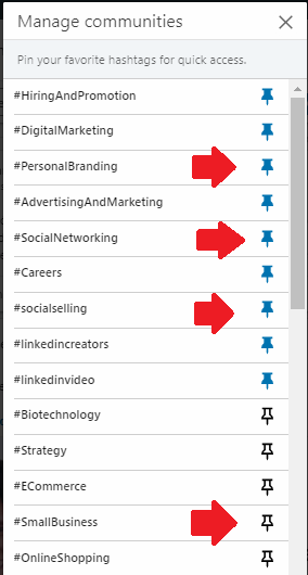 los hashtags en Linkedin 8