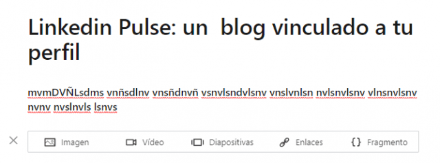 Linkedin Pulse el texto