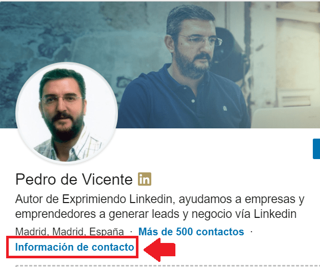 Perfil Linkedin - Info de contacto