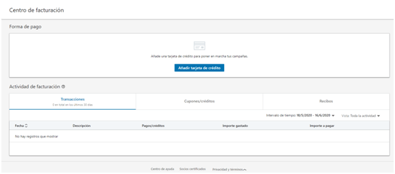 Linkedin ads-CENTRO facturación