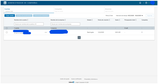 Linkedin ads - administrador de campañas 2