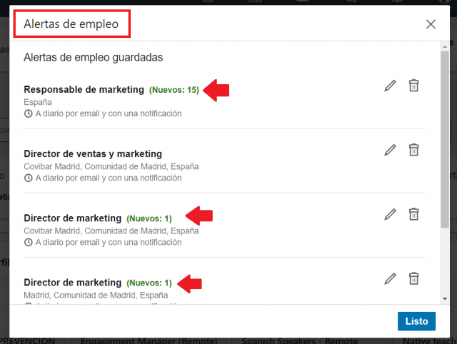 Linkedin empleos Alertas de empleo