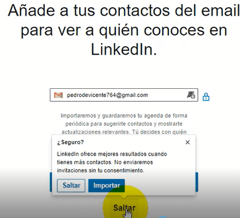 Crear cuenta en Linkedin - añadir contactos 2