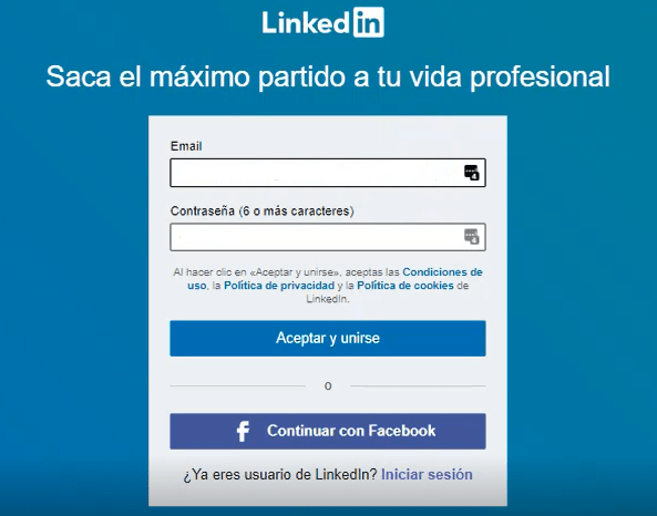 Crear cuenta en Linkedin - claves de acceso