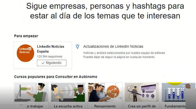 Crear cuenta en Linkedin - seguir