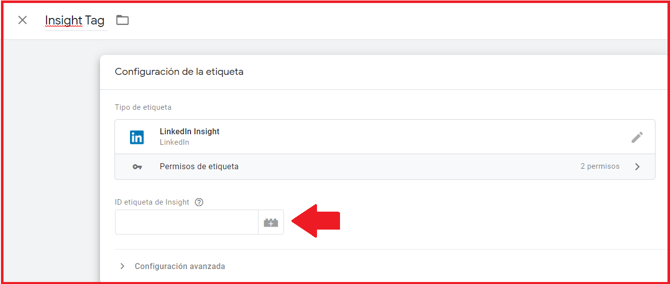 Linkedin Insight Tag con tag manager 4