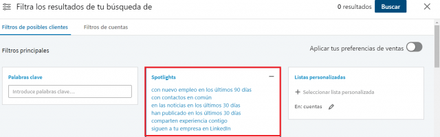 Linkedin sales navigator - spotlight