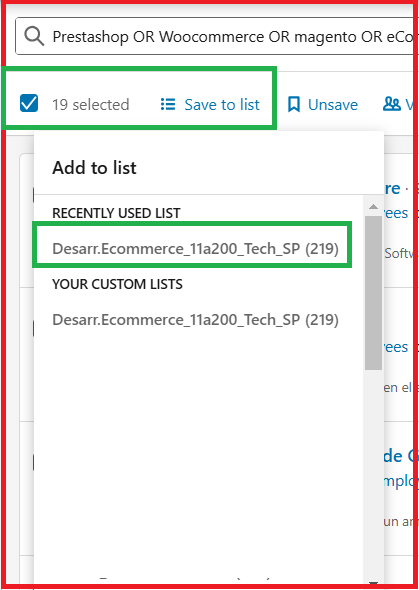 Como construir listas de potenciales clientes con Linkedin 11