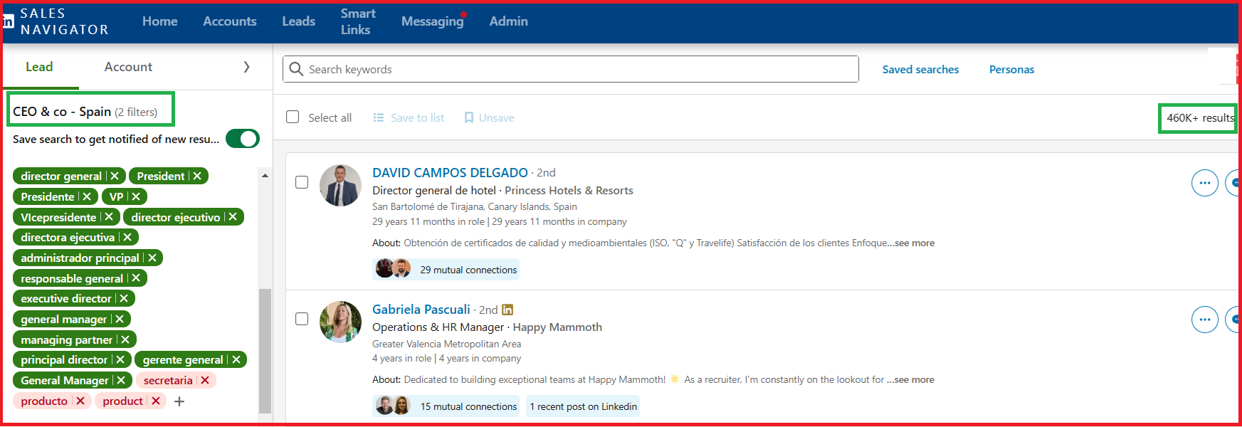 Como construir listas de potenciales clientes con Linkedin 12