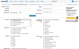 Página de Búsqueda Avanzada de gente