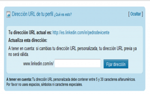 Personalizar URL perfil Linkedin